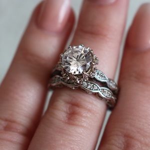 Vintage Style Engagement/Wedding Ring Set